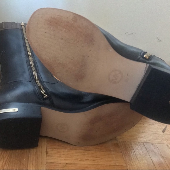 Michael Kors Hayley Black Brown Flat Riding Boots - Size 5 / 35 M - Picture 11 of 12